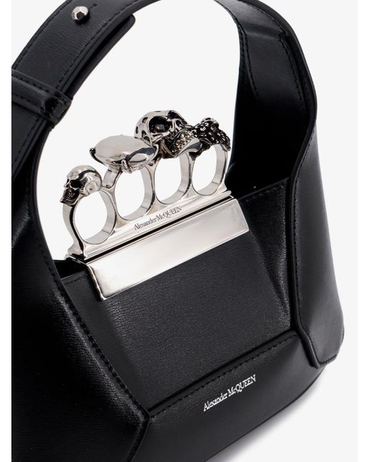 Alexander McQueen Black Jewelled Handbag