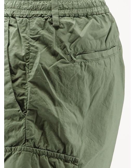 NUGNES 1920 Green Cargo Cotton Shorts for men