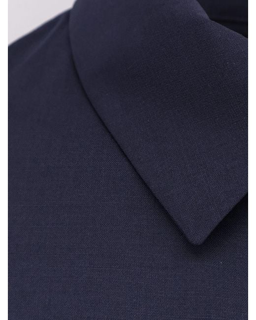 Hevò Blue Verdemare Wool Blend Jacket for men