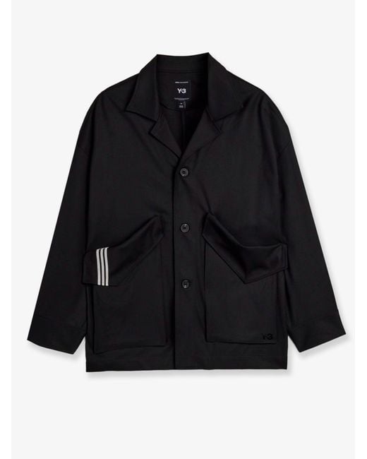 Y-3 Black Wool Blend Jacket