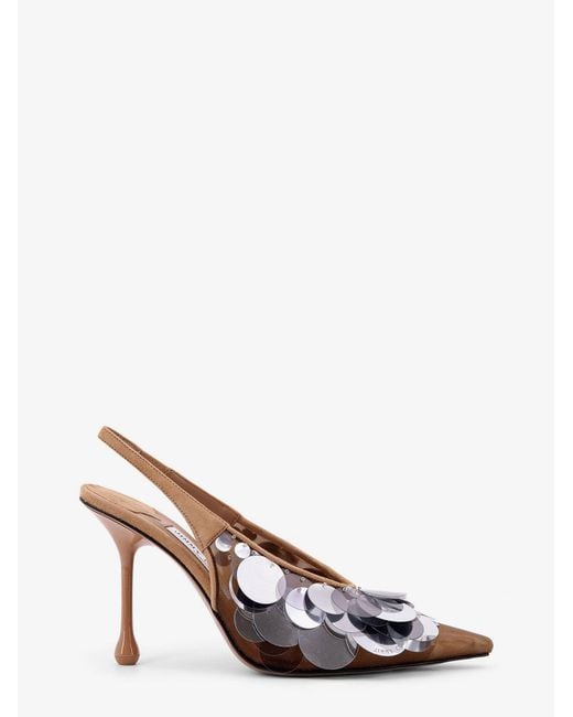 Jimmy Choo Multicolor Isa 95 Mesh And Sequins Slingback Decollete