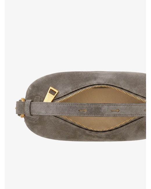 Tod's Gray Mini Bag Metal Dots Suede Crossbody Bag