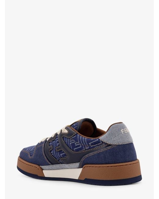 Match Denim Sneakers-Uomo di Fendi in Blue da Uomo