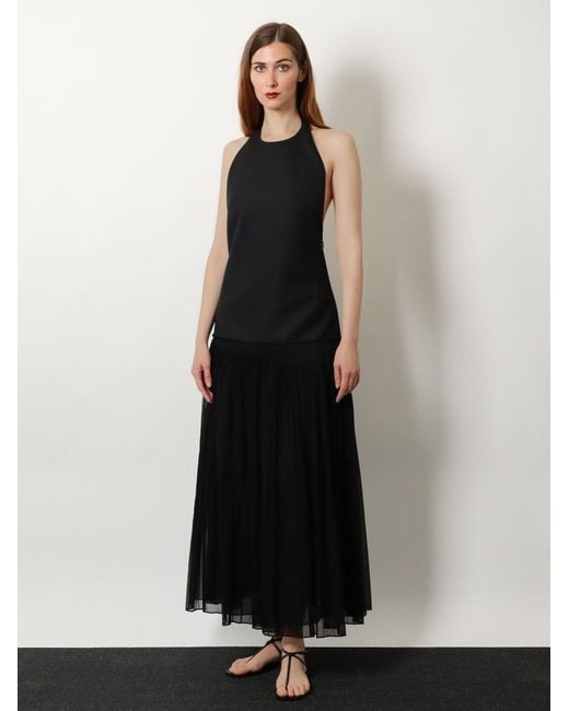 Rohe Black Pleated Long Dress