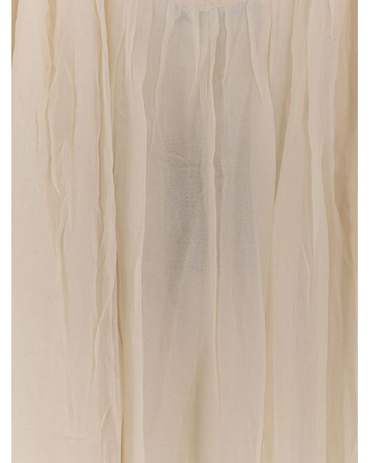 Mes Demoiselles White Viscose Crash Long Dress