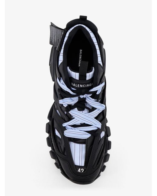 Balenciaga Black Track Shirt Polyurethane Sneakers With Side Logo for men