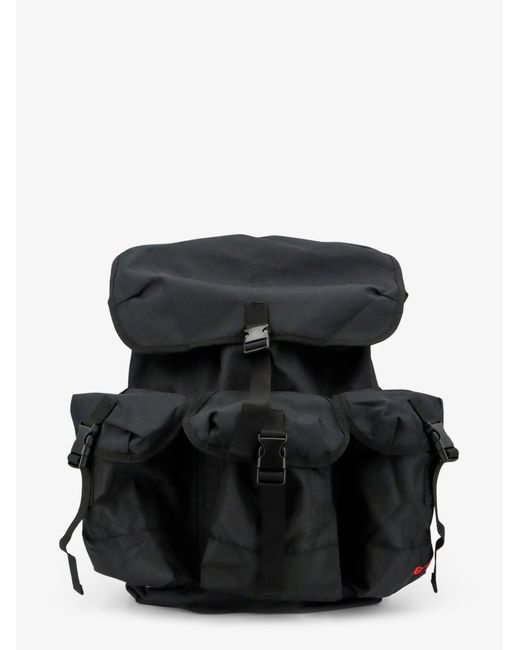 Oamc Peacemaker Black Jungle Nylon Backpack With Logo Embroidery for men