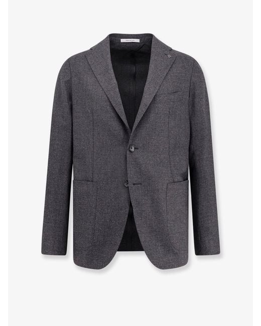 Tagliatore Gray Single-Breasted Virgin Wool Blazer for men
