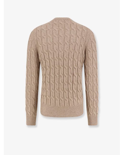 Gran Sasso White Cashmere Sweater for men