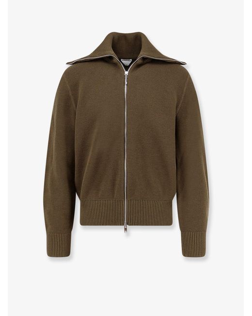 Bottega Veneta Green Wool And Cotton Cardigan for men