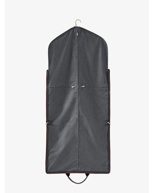 Brunello Cucinelli Black Technical Fabric And Leather Garment Bag for men