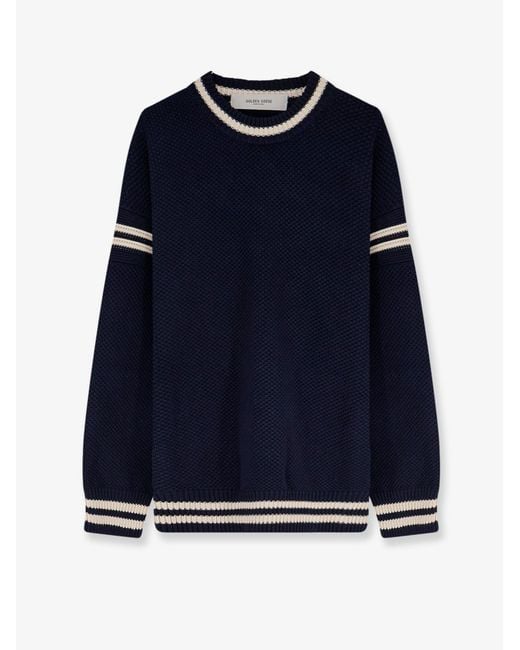 Golden Goose Deluxe Brand Blue Journey Cotton Knit Sweater for men