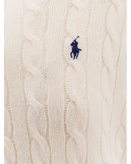 Polo Ralph Lauren White Wool And Cashmere Sweater