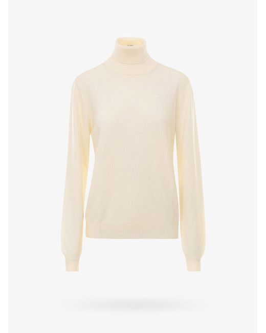 NUGNES 1920 White Virgin Wool Sweater for men