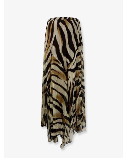 Mes Demoiselles White Susu Viscose Long Skirt