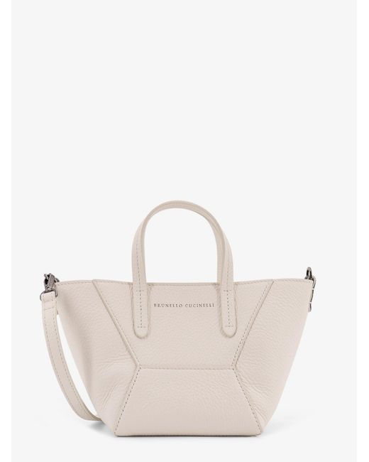 Brunello Cucinelli Natural Bc Duo Leather Crossbody Bag