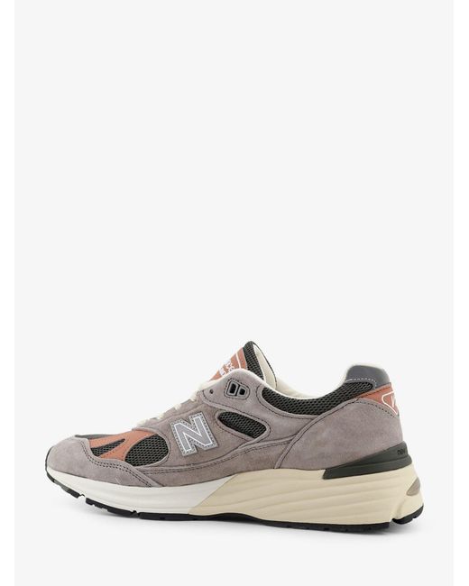 New Balance White Sneakers Suede/Mesh for men