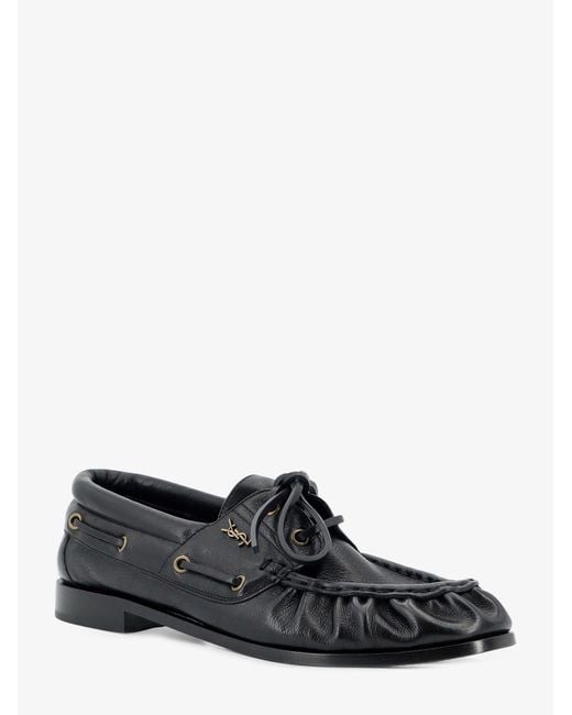 Saint Laurent White Le Loafer Bateau Leather Loafers for men
