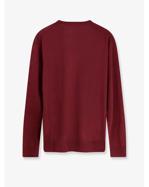 Bramani Cashmere Red Wool Sweater for men