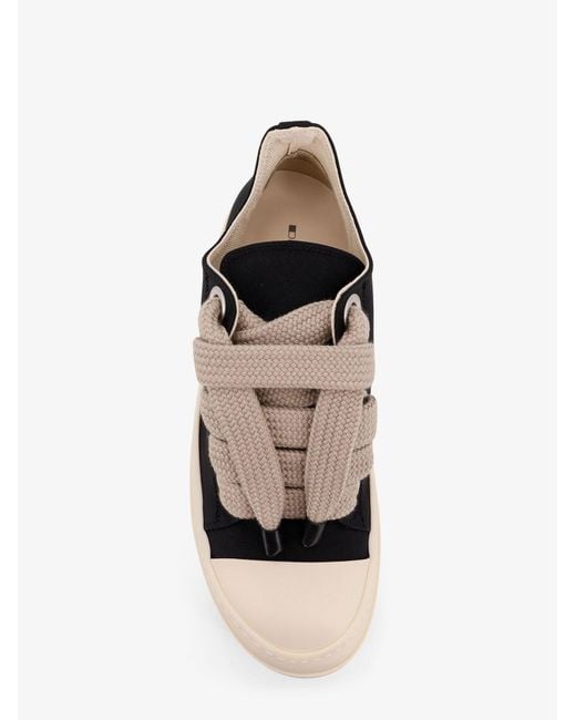 Rick Owens Black Jumbolace Low Sneaks Low-Top Sneakers for men