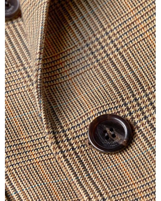 Saint Laurent Natural Prince-Of-Wales Certified Wool Blazer