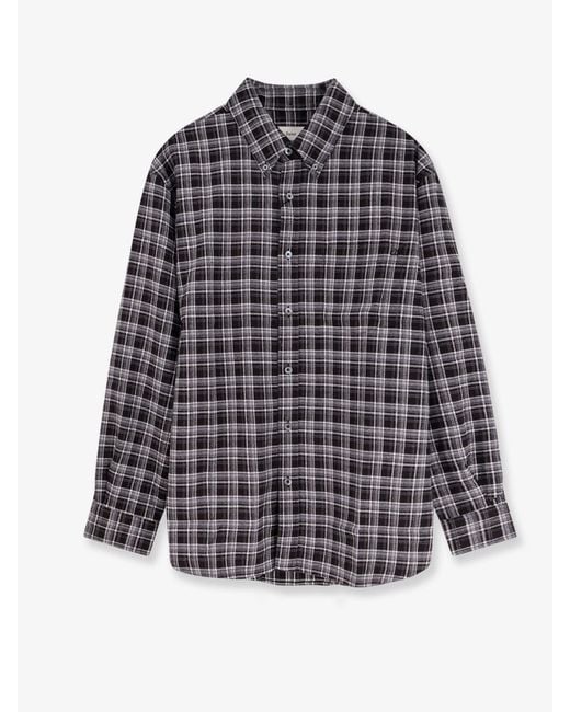 DUNST Gray Check Flannel Shirt