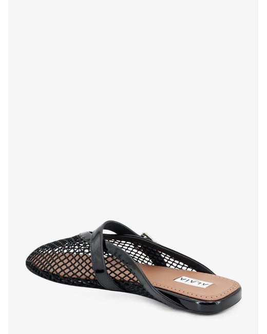 Alaïa Black Flat Mesh Sandals