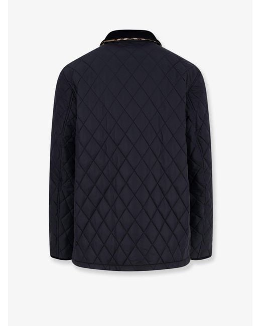 Burberry Blue Haddington Quilted Jacket for men