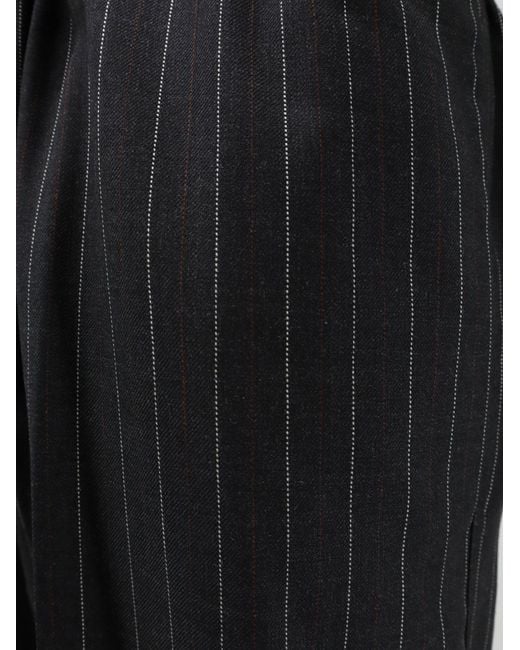 Semicouture Black Virgin Wool And Viscose Trousers