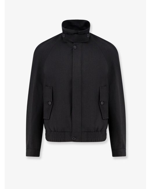 TONYWACK Black Wool Blend Jacket for men