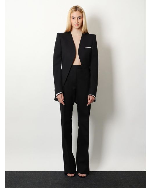 Tom Ford Black Wool And Silk Trousers