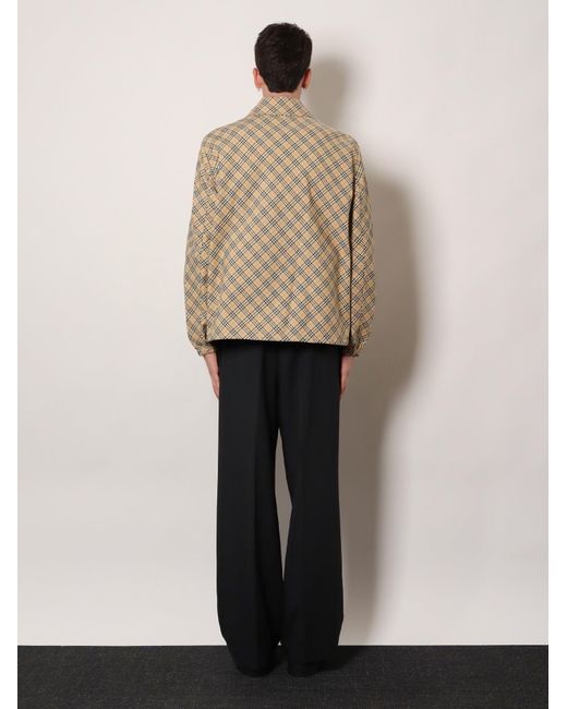 Burberry Natural Slindon Jacket With Iconic Check Motif for men