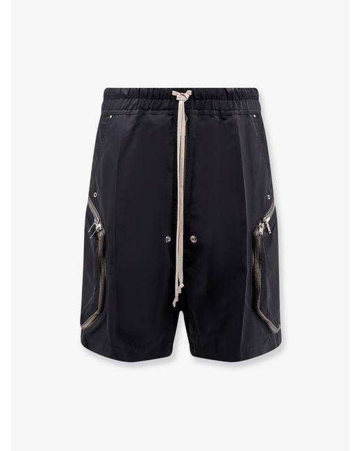 Rick Owens Blue Heizer Nylon Shorts for men