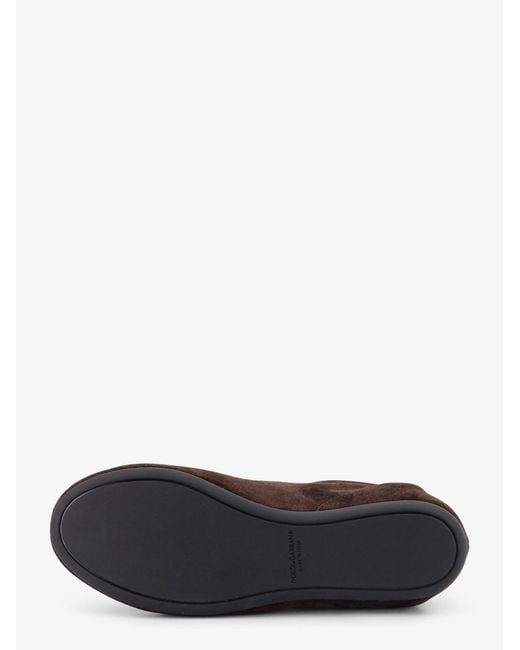 Dolce & Gabbana Brown Soft Ballet Split-Suede Sneakers