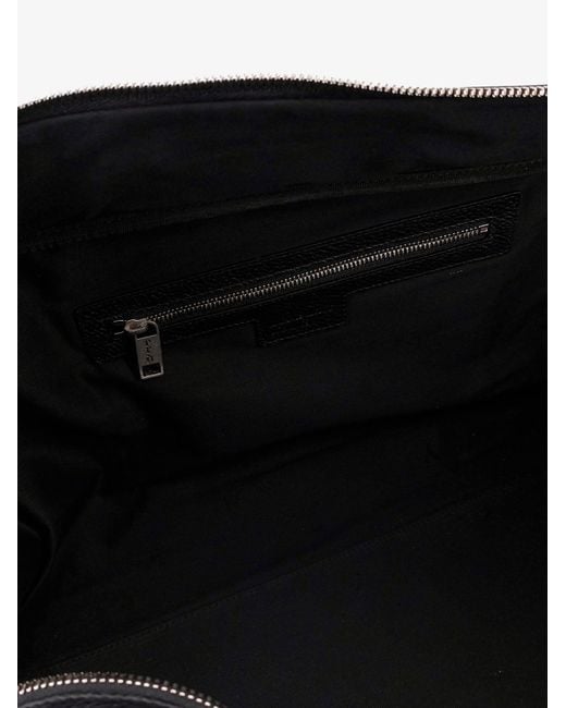 Enfants Riches Deprimes Black Belt Strap Weekender Leather Travel Bag for men