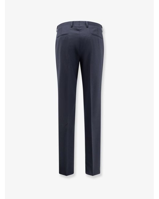 Lardini Blue Stretch Wool Trousers for men