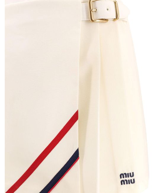 GONNE di Miu Miu in Natural