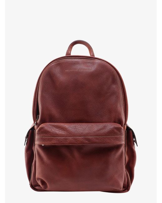 Brunello Cucinelli Red Backpack for men