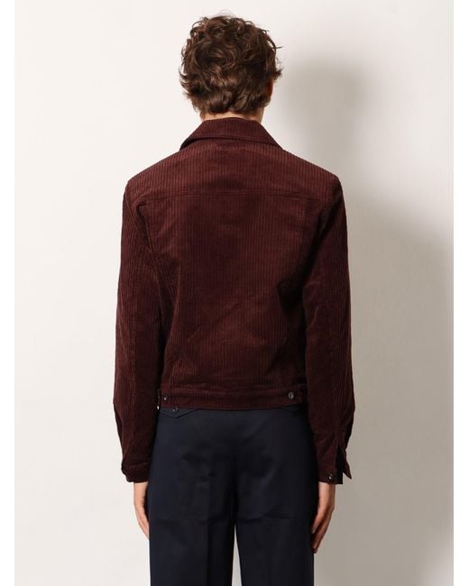 TONYWACK Red Corduroy Jacket for men