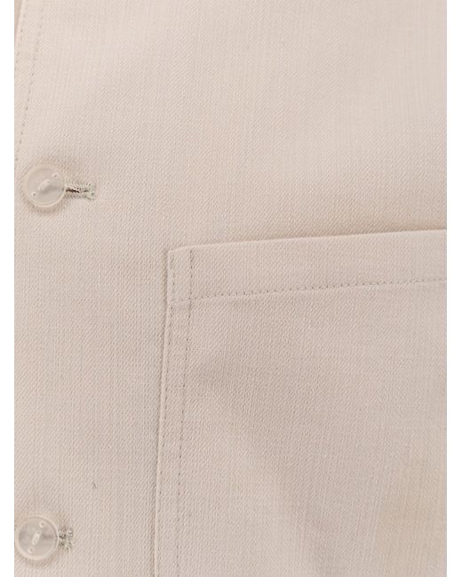Hevò White Bari Cotton Blend Shirt/Jacket for men