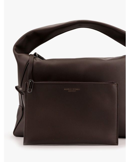 Brunello Cucinelli Hobo Dc Duo Shoulder Bag in Brown | Lyst UK