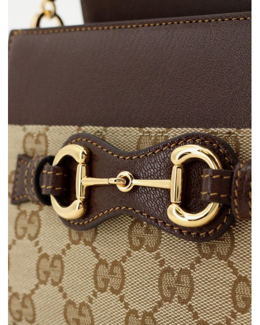 Gucci Metallic Horsebit Duomo Gg Canvas Handbag