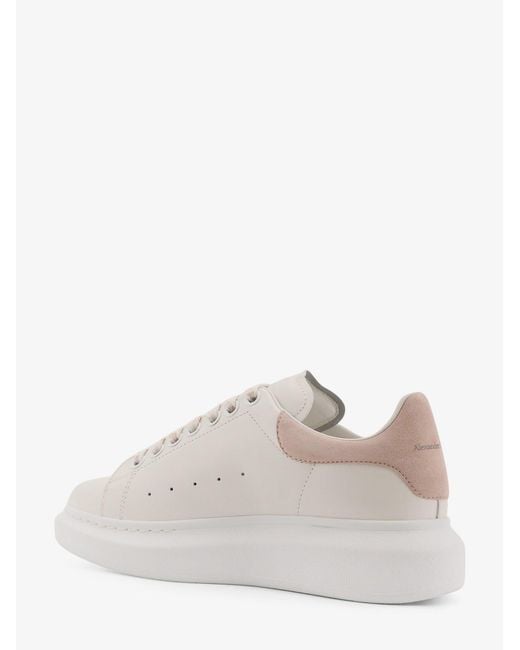 McQueen White Oversized Leather Sneakers