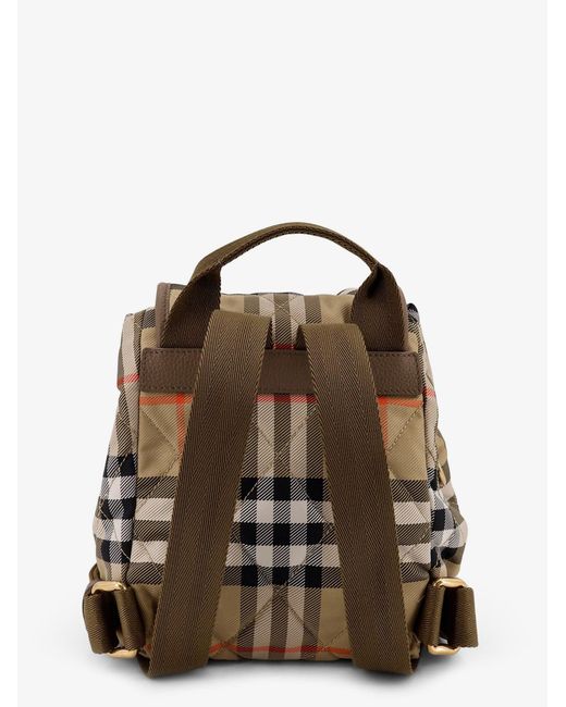 Burberry Multicolor Horseshoe Check Nylon Backpack