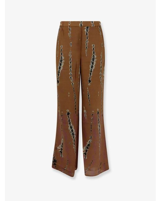 Mes Demoiselles Brown Nolan Silk Trousers