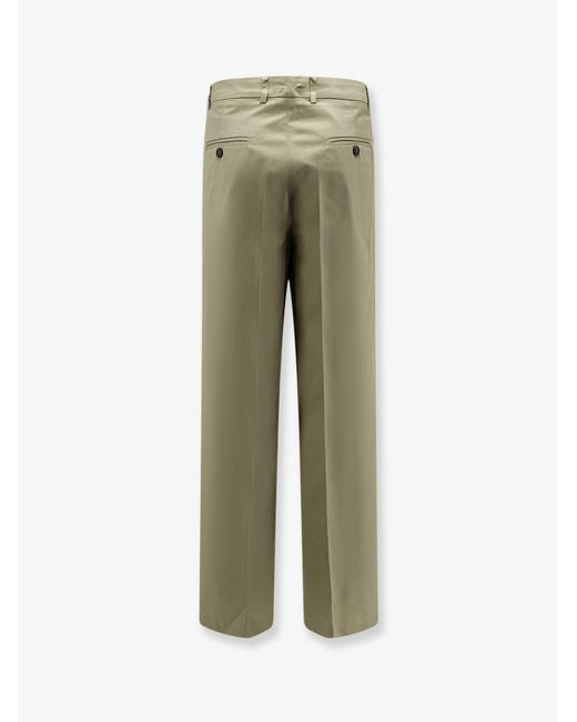 Amaranto Green Cotton Trousers for men