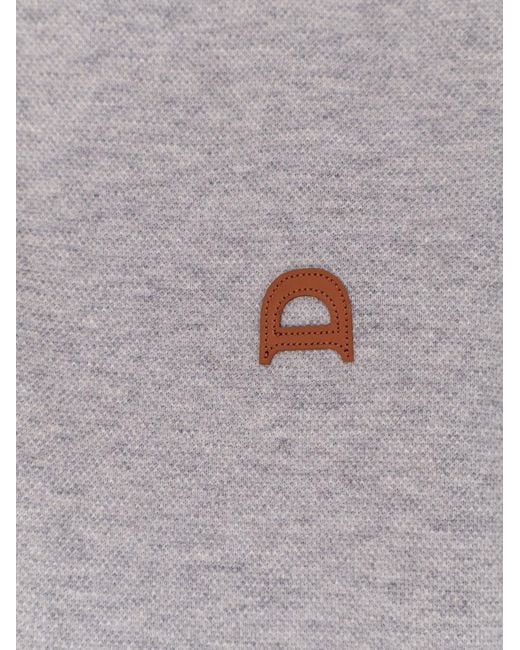 Polo Con Patch Logo di DUNST in Gray da Uomo