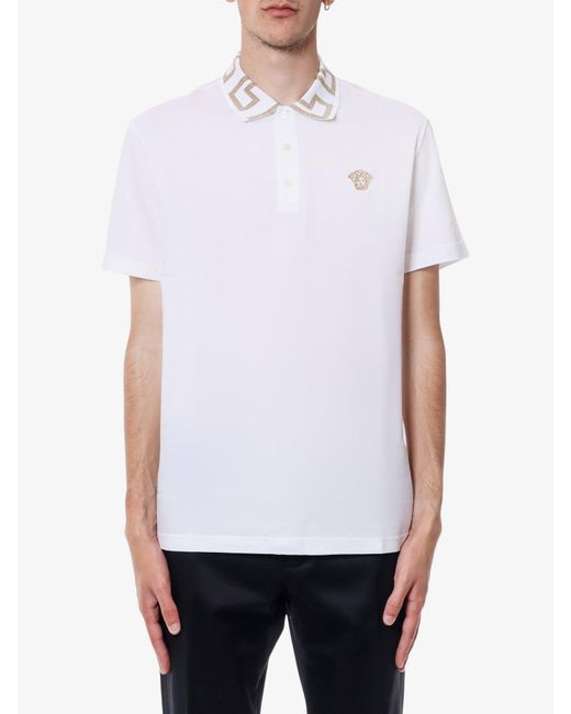 Versace White Polo Shirt for men
