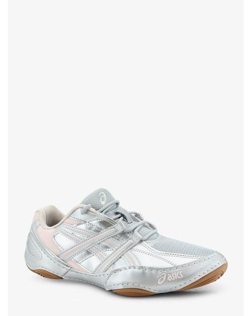 Asics White Mesh And Leather Hypersync Sneakers With Embroidered Logo for men