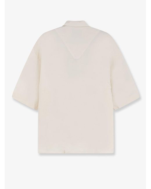 Studio Nicholson White Viscose And Linen Blend Shirt for men